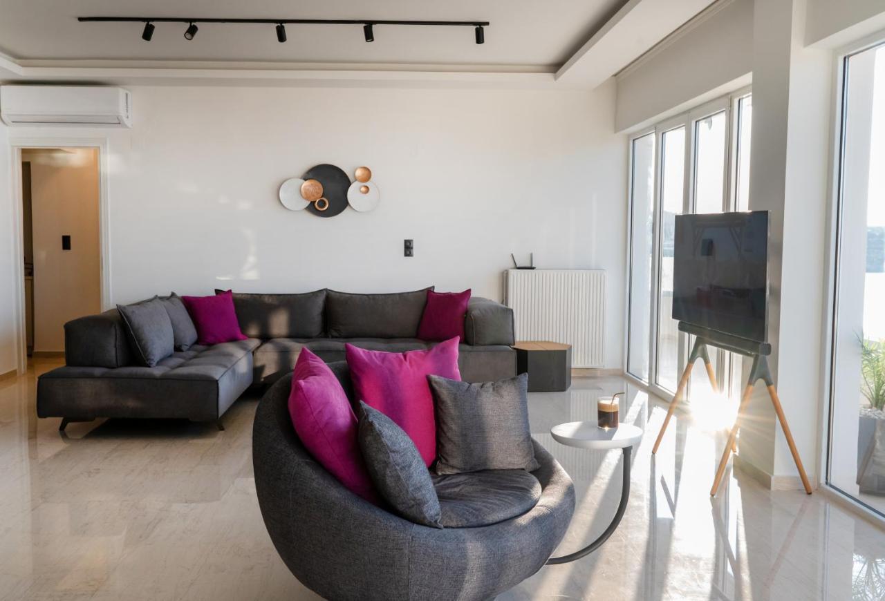 Lost In The View, Luxury Apartment With Seaview Rethymno  Bagian luar foto