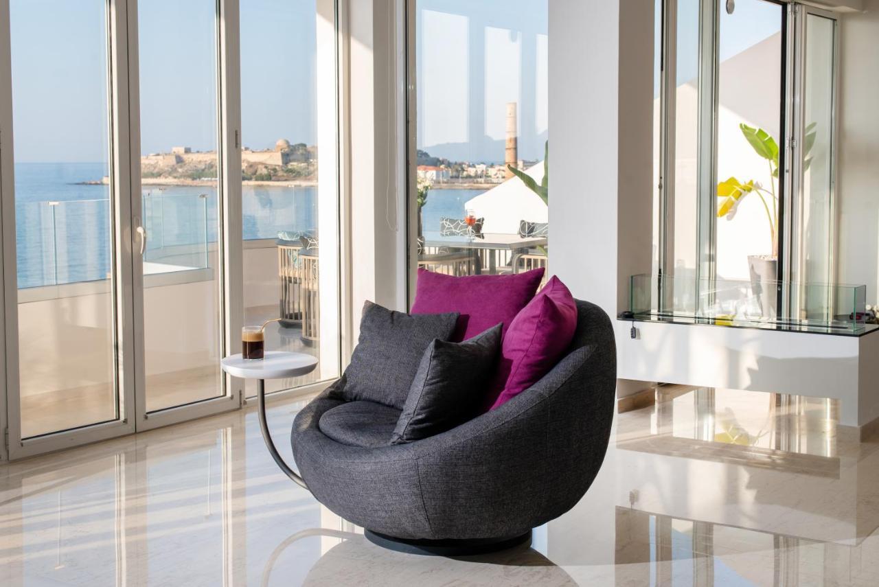 Lost In The View, Luxury Apartment With Seaview Rethymno  Bagian luar foto