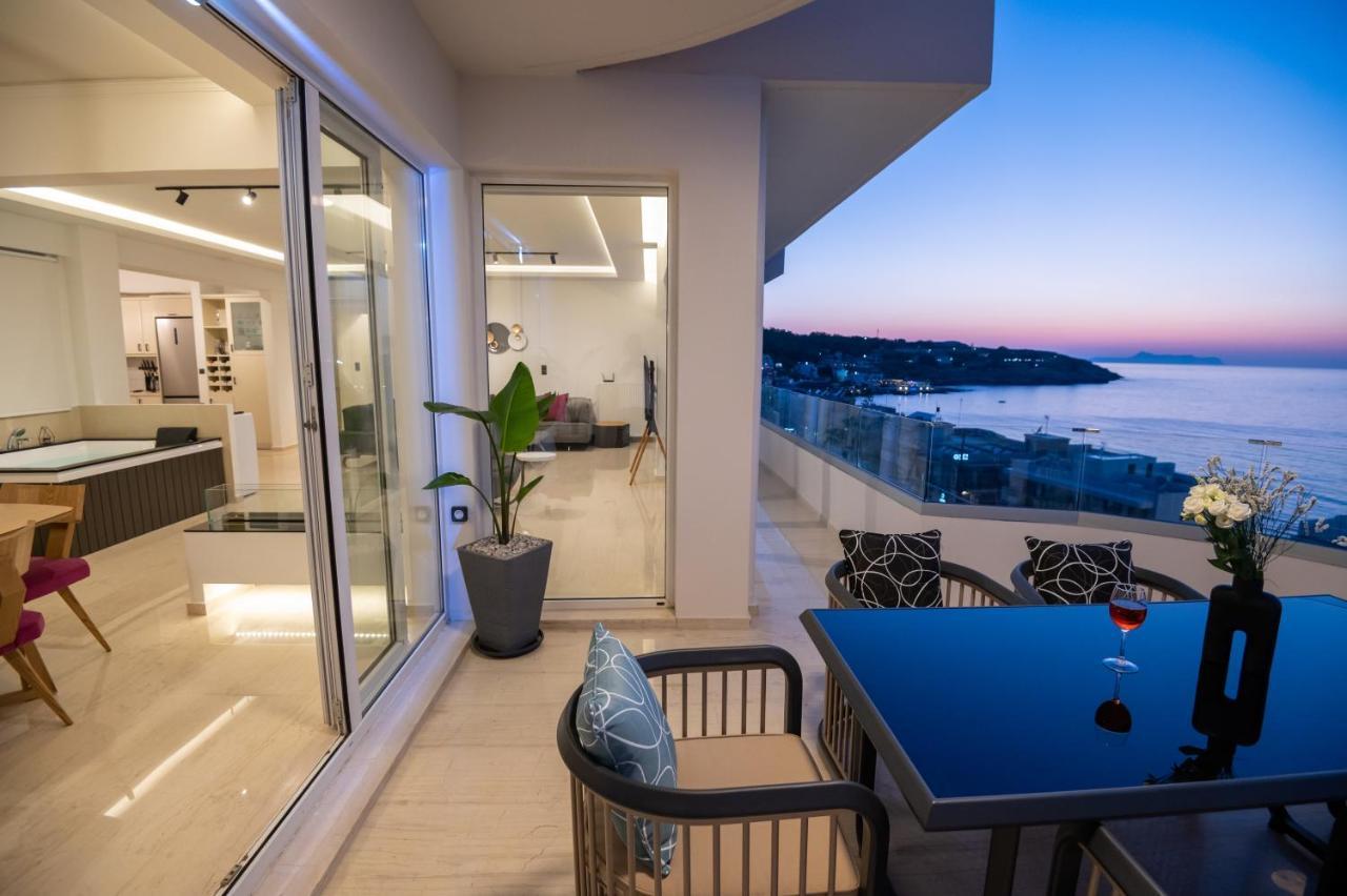 Lost In The View, Luxury Apartment With Seaview Rethymno  Bagian luar foto