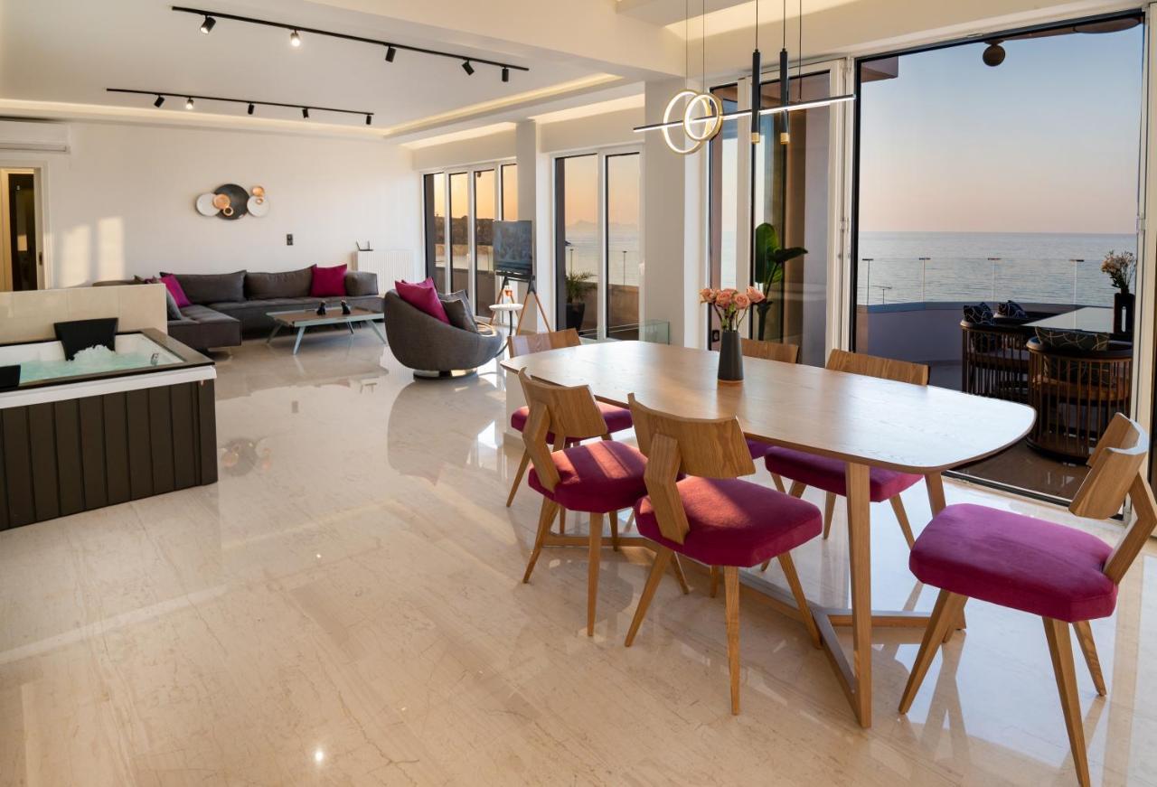 Lost In The View, Luxury Apartment With Seaview Rethymno  Bagian luar foto